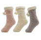 Pack of 3 Pairs Womens Chunky Knit Slipper Socks Tall Sherpa Fleece Fur Lined Non Slip Grips Warm Winter Home Lounging UK Sizes 4-7 Assorted Colors by Sock Stack. Buy now for £20.00.
