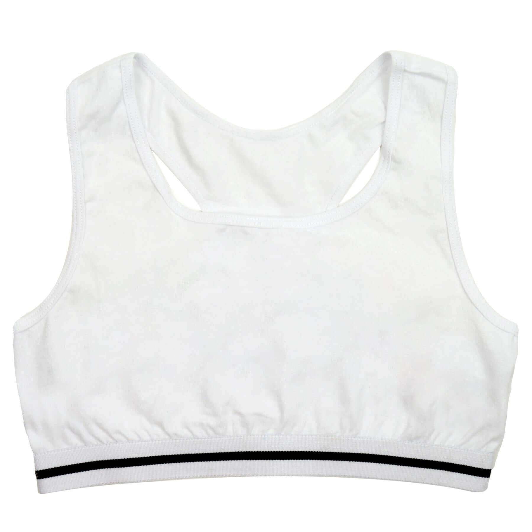 Pack of 4 Girls Seamless Sports Bralettes Racer Back Crop Top Training Bra Comfortable Stretchy Yoga Vest for Kids and Teens Ultimate Support by Daisy Dreamer. Buy now for £13.00.