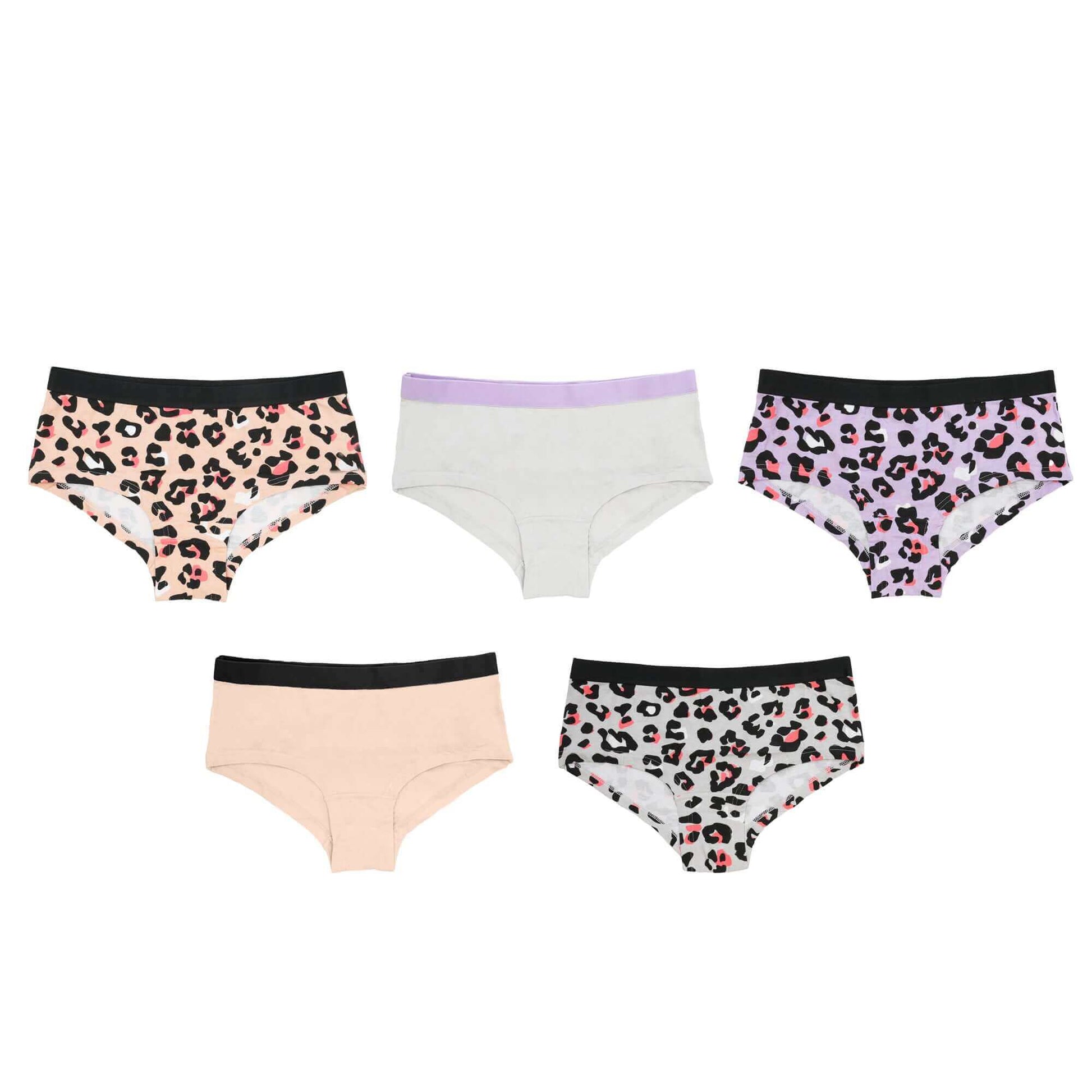 Pack of 5 Girls Cotton Underwear Briefs Soft Durable Comfort Fit for Everyday Wear by Daisy Dreamer Ages 9-16 Multiple Sizes and Colors. Buy now for £8.00.