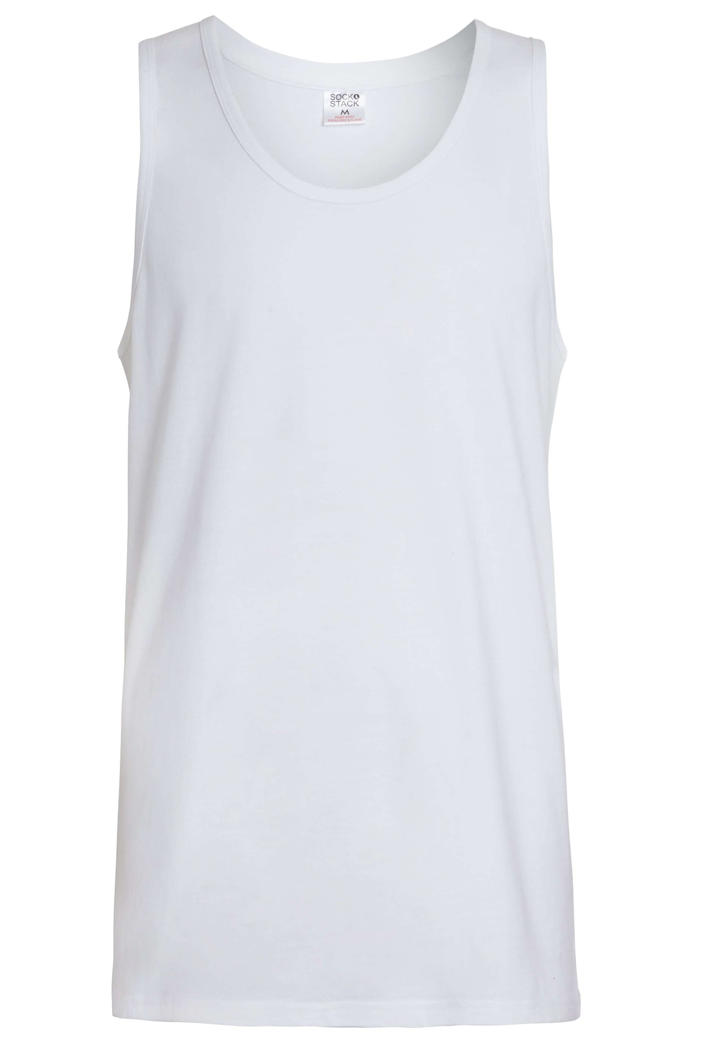 Pack of 6 Men's Cotton Blend Gym Muscle Vests Fitted Lightweight Comfortable Breathable Summer Wear Sizes S to XXL Available in Black Grey Navy White by Sock Stack. Buy now for £10.00.