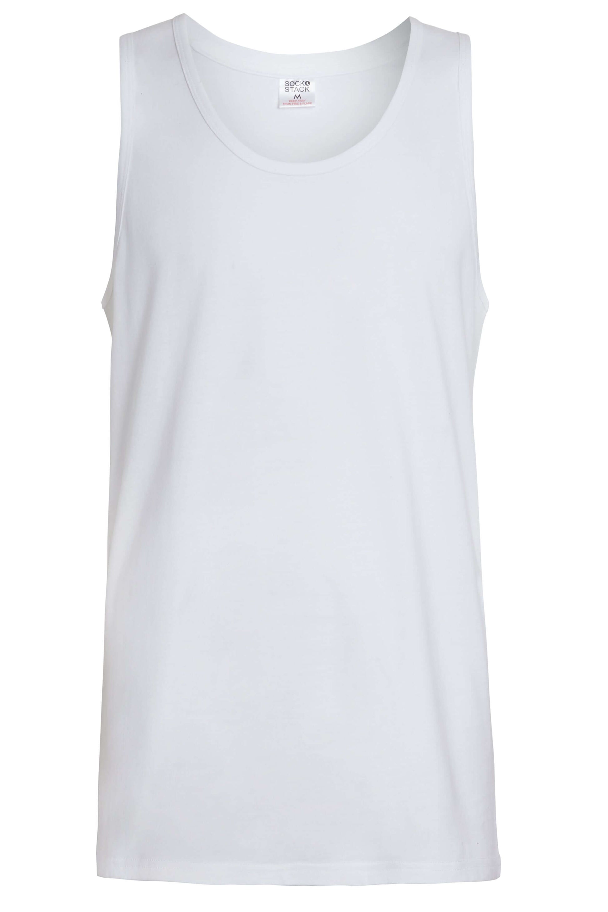 Pack of 6 Men's Cotton Blend Gym Muscle Vests Fitted Lightweight Comfortable Breathable Summer Wear Sizes S to XXL Available in Black Grey Navy White by Sock Stack. Buy now for £10.00.