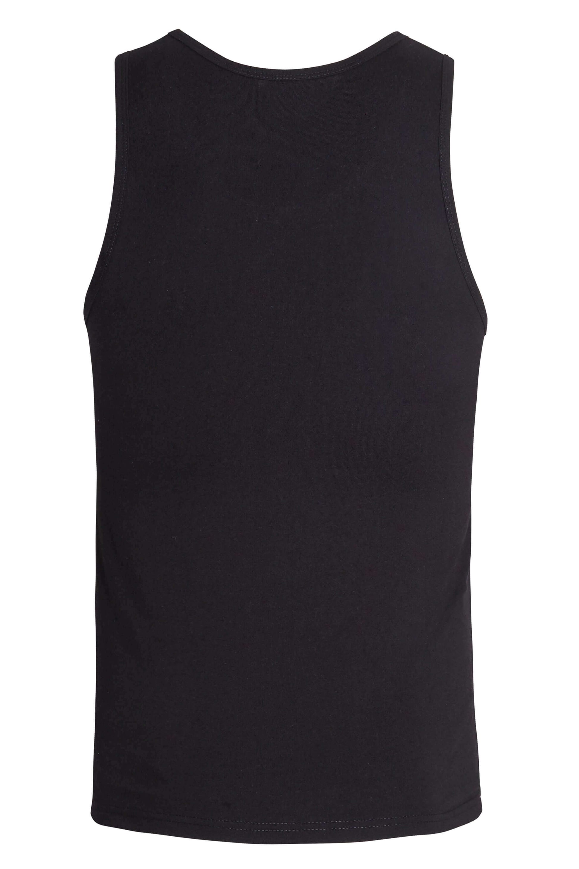 Pack of 6 Men's Cotton Blend Gym Muscle Vests Fitted Lightweight Comfortable Breathable Summer Wear Sizes S to XXL Available in Black Grey Navy White by Sock Stack. Buy now for £10.00.