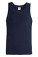 Pack of 6 Men's Cotton Blend Gym Muscle Vests Fitted Lightweight Comfortable Breathable Summer Wear Sizes S to XXL Available in Black Grey Navy White by Sock Stack. Buy now for £10.00.
