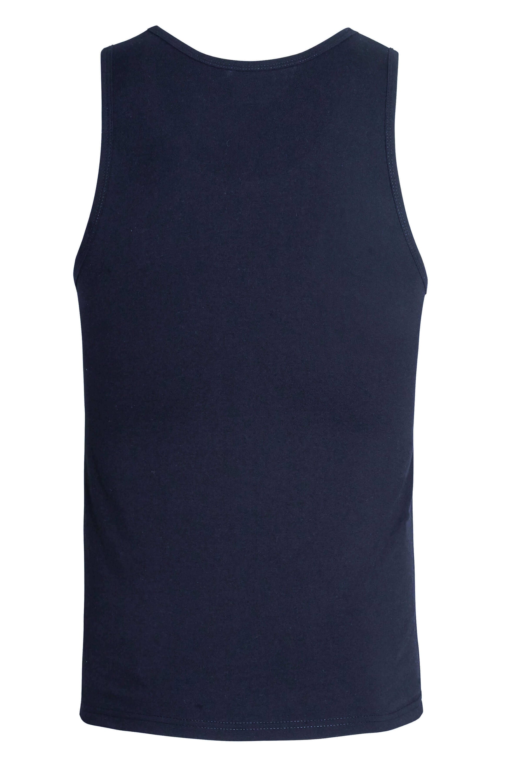 Pack of 6 Men's Cotton Blend Gym Muscle Vests Fitted Lightweight Comfortable Breathable Summer Wear Sizes S to XXL Available in Black Grey Navy White by Sock Stack. Buy now for £10.00.