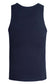 Pack of 6 Men's Cotton Blend Gym Muscle Vests Fitted Lightweight Comfortable Breathable Summer Wear Sizes S to XXL Available in Black Grey Navy White by Sock Stack. Buy now for £10.00.
