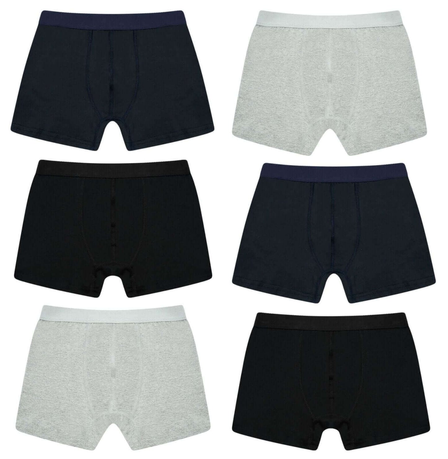 Pack of 6 Men's Cotton Rich Comfort Fit Boxer Trunk Underwear Breathable Stretch Waistband Soft Plain Boxers Multiple Sizes by Sock Stack. Buy now for £9.00.