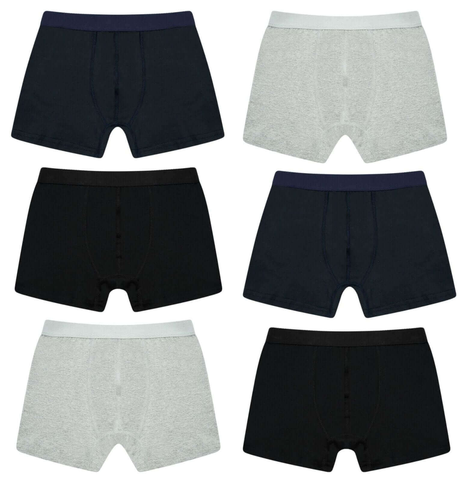Pack of 6 Men's Cotton Rich Comfort Fit Boxer Trunk Underwear Breathable Stretch Waistband Soft Plain Boxers Multiple Sizes by Sock Stack. Buy now for £9.00.