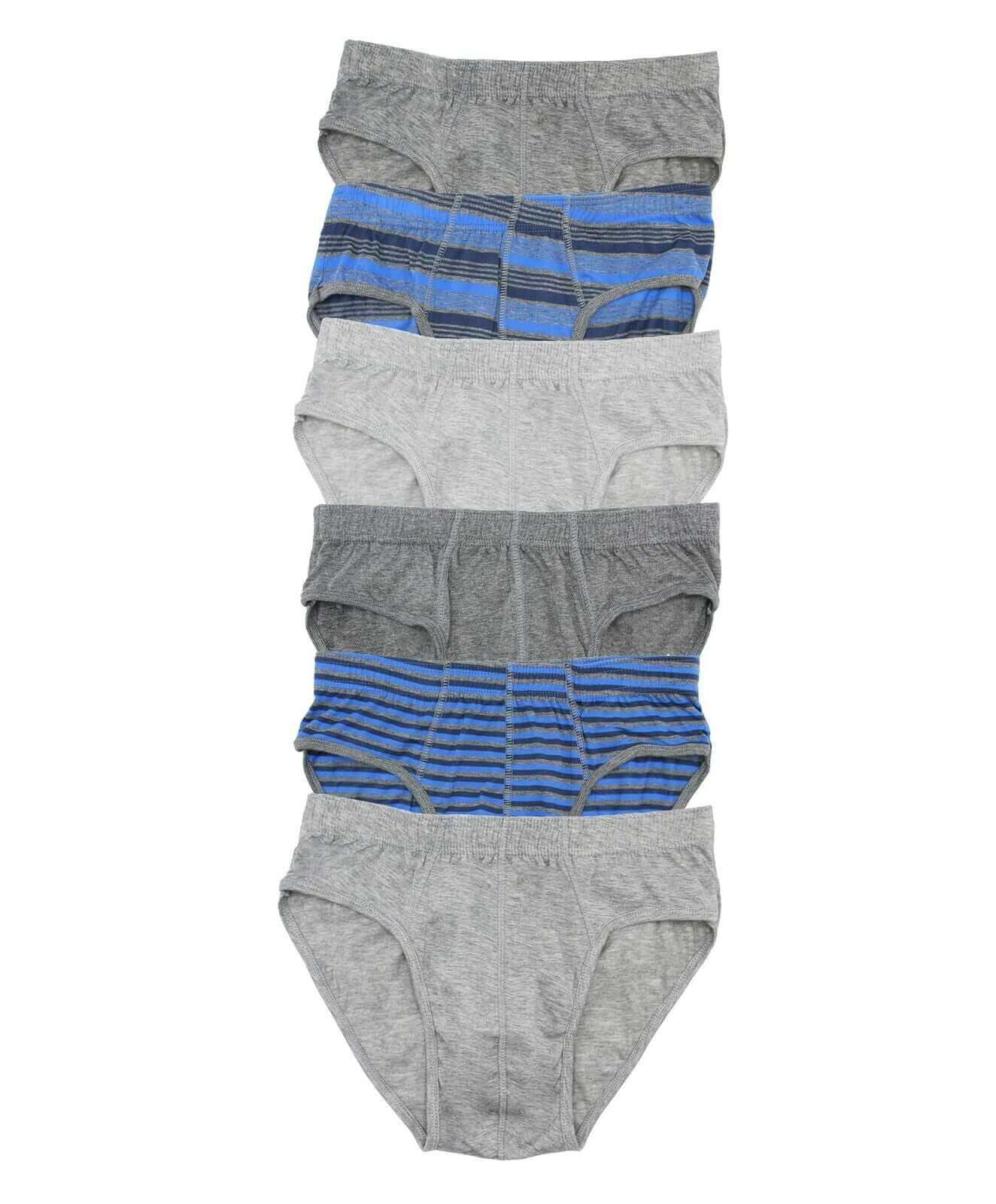 Pack of 6 Men's Cotton Stretch Striped Briefs Comfortable Waistband Breathable Fabric Assorted Colors Sizes Ideal for Gym Casual Wear by Sock Stack. Buy now for £10.00.