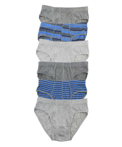 Pack of 6 Men's Cotton Stretch Striped Briefs Comfortable Waistband Breathable Fabric Assorted Colors Sizes Ideal for Gym Casual Wear by Sock Stack. Buy now for £10.00.