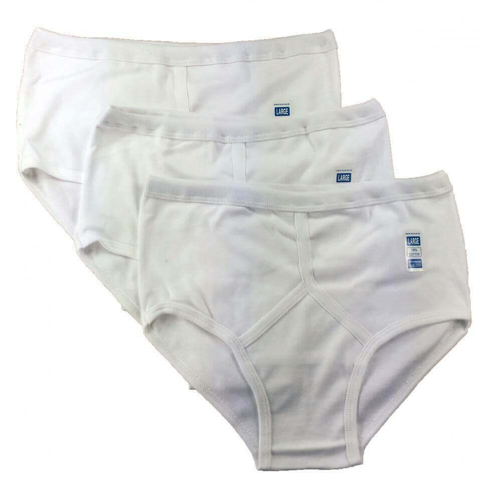 Pack of 6 Men's Cotton Y Front Briefs Comfortable Breathable Underwear with Soft Stretch Waistband Hypoallergenic Durable by Sock Stack. Buy now for £9.00.