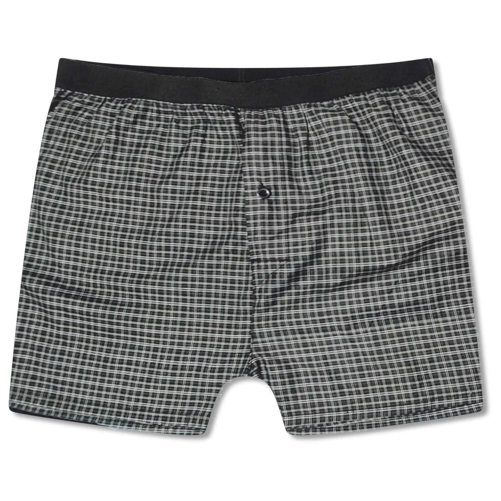 Pack of 6 Mens Loose Fit Boxers with Comfort Waistband Button Fly Breathable Cotton Blend Assorted Colours Premium Quality MB02 by Sock Stack. Buy now for £8.00.