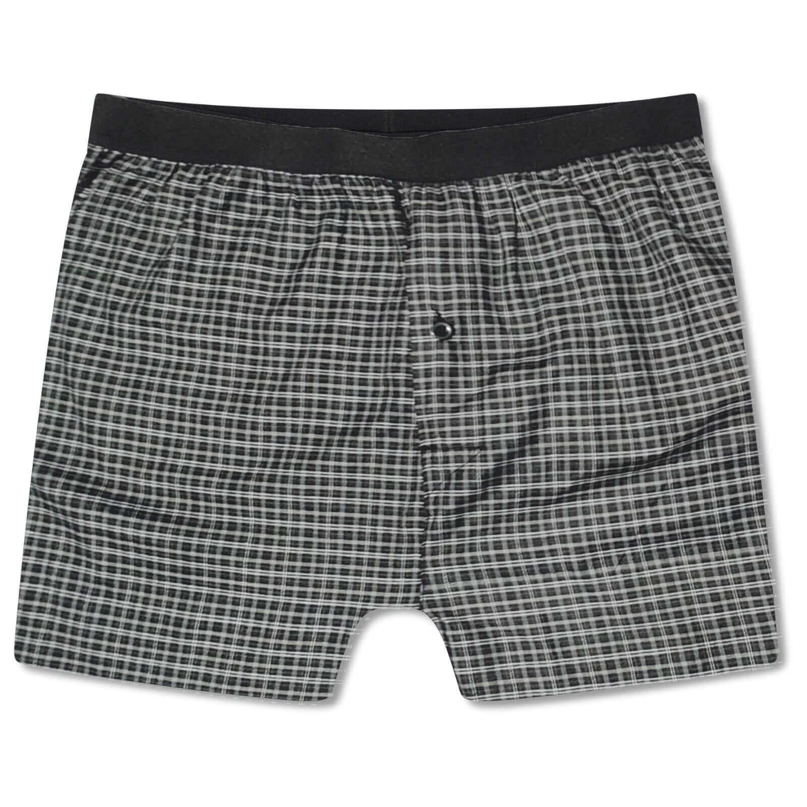 Pack of 6 Mens Loose Fit Boxers with Comfort Waistband Button Fly Breathable Cotton Blend Assorted Colours Premium Quality MB02 by Sock Stack. Buy now for £8.00.