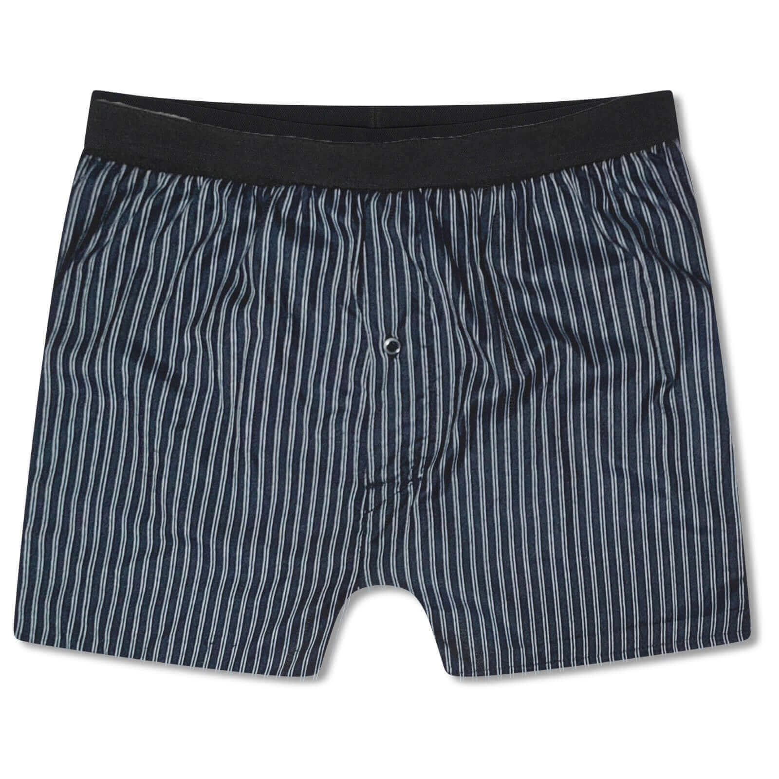 Pack of 6 Mens Loose Fit Boxers with Comfort Waistband Button Fly Breathable Cotton Blend Assorted Colours Premium Quality MB02 by Sock Stack. Buy now for £8.00.