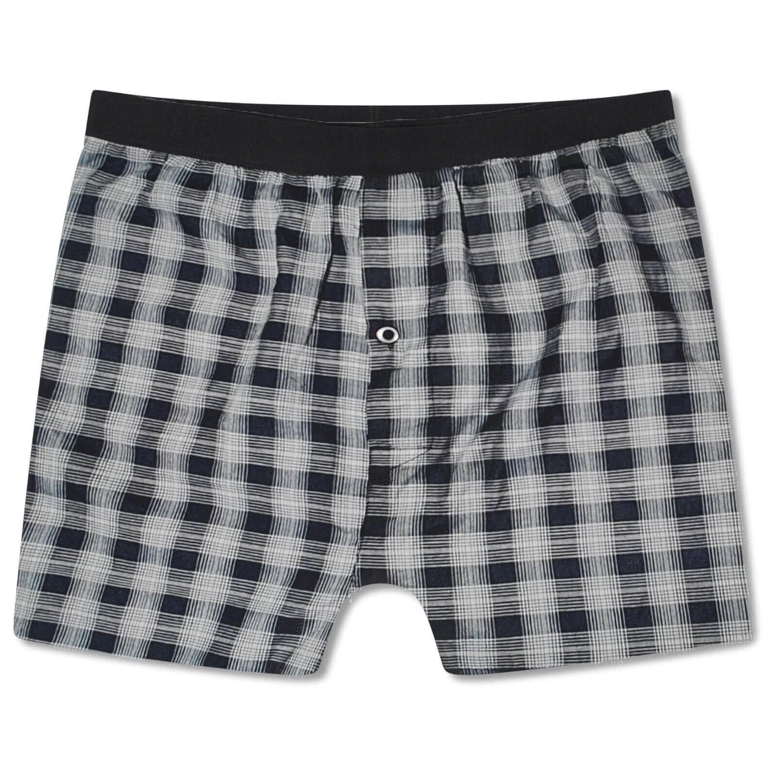 Pack of 6 Mens Loose Fit Boxers with Comfort Waistband Button Fly Breathable Cotton Blend Assorted Colours Premium Quality MB02 by Sock Stack. Buy now for £8.00.