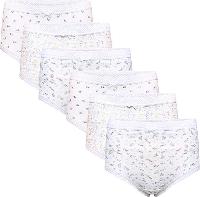 Pack of 6 Women's 100% Cotton Super Soft Maxi Briefs Full Coverage Breathable Everyday Underwear Assorted Colors Regular Plus Sizes by Sock Stack. Buy now for £8.00.