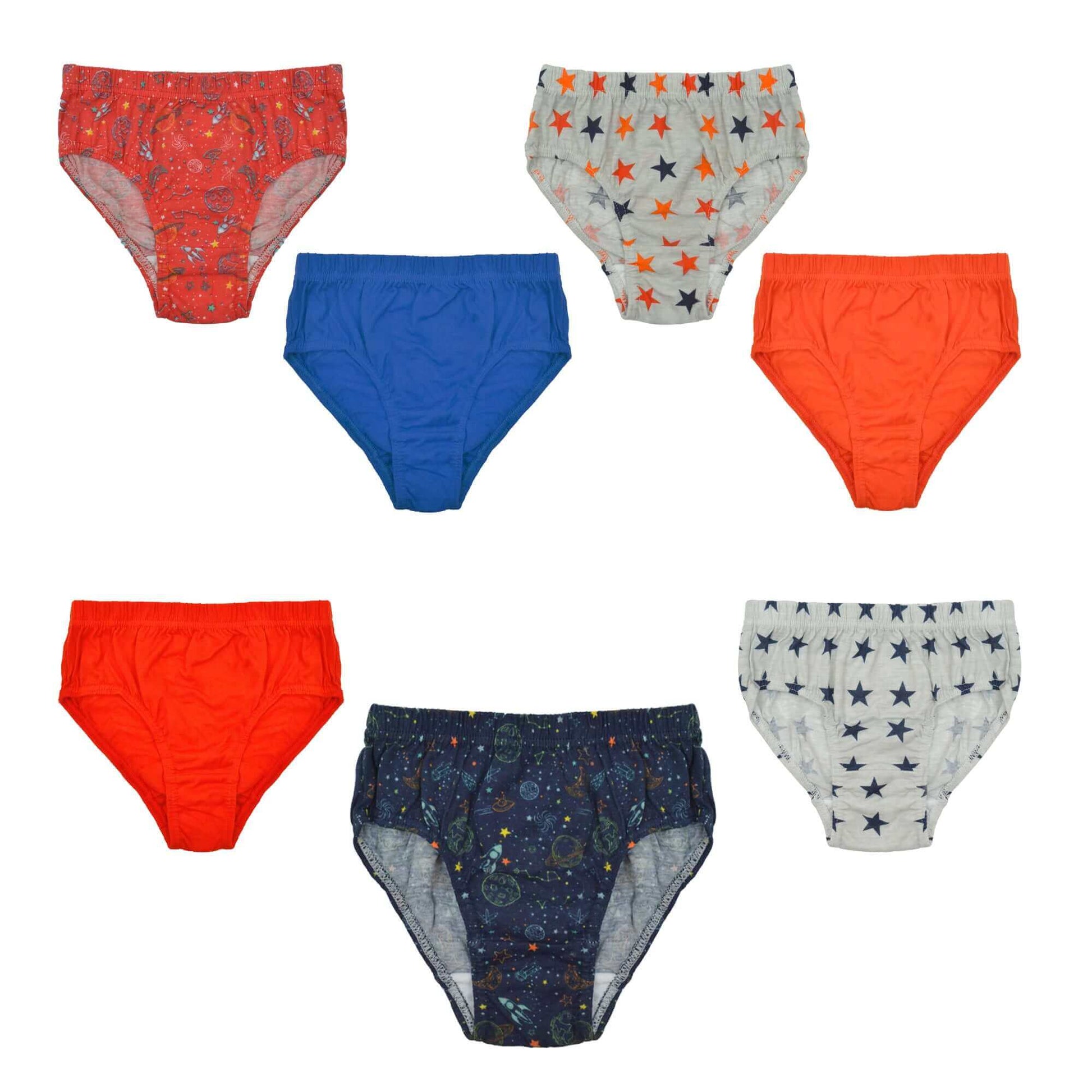 Pack of 7 Boys Briefs and Girls Knickers Cotton Blend Kids Underwear with Comfortable Waistband Assorted Colours and Patterns for Ages 2-8 Years by Daisy Dreamer. Buy now for £8.00.
