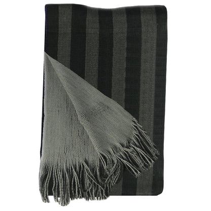 Reversible Stripe Design Men's Scarves Soft Woven Acrylic Fabric Winter Accessory Stylish for Casual and Formal Outfits 3 Colour Options Sock Stack. Buy now for £7.00.
