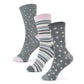 6 Pairs Women's Cotton Rich Socks Fun Designs Stripes Dots Leopard Fox Dog Cat Prints UK 4-7 Breathable Durable by Sock Stack. Buy now for £8.00.