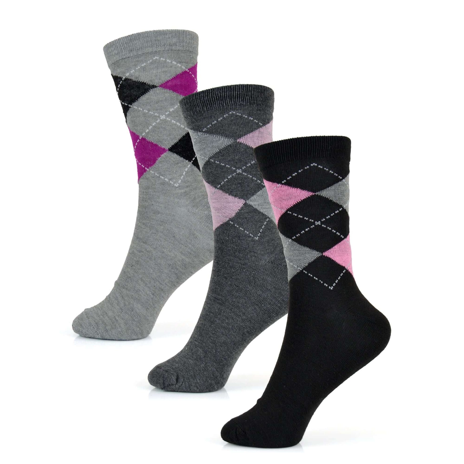 6 Pairs Women's Cotton Rich Socks Fun Designs Stripes Dots Leopard Fox Dog Cat Prints UK 4-7 Breathable Durable by Sock Stack. Buy now for £8.00.