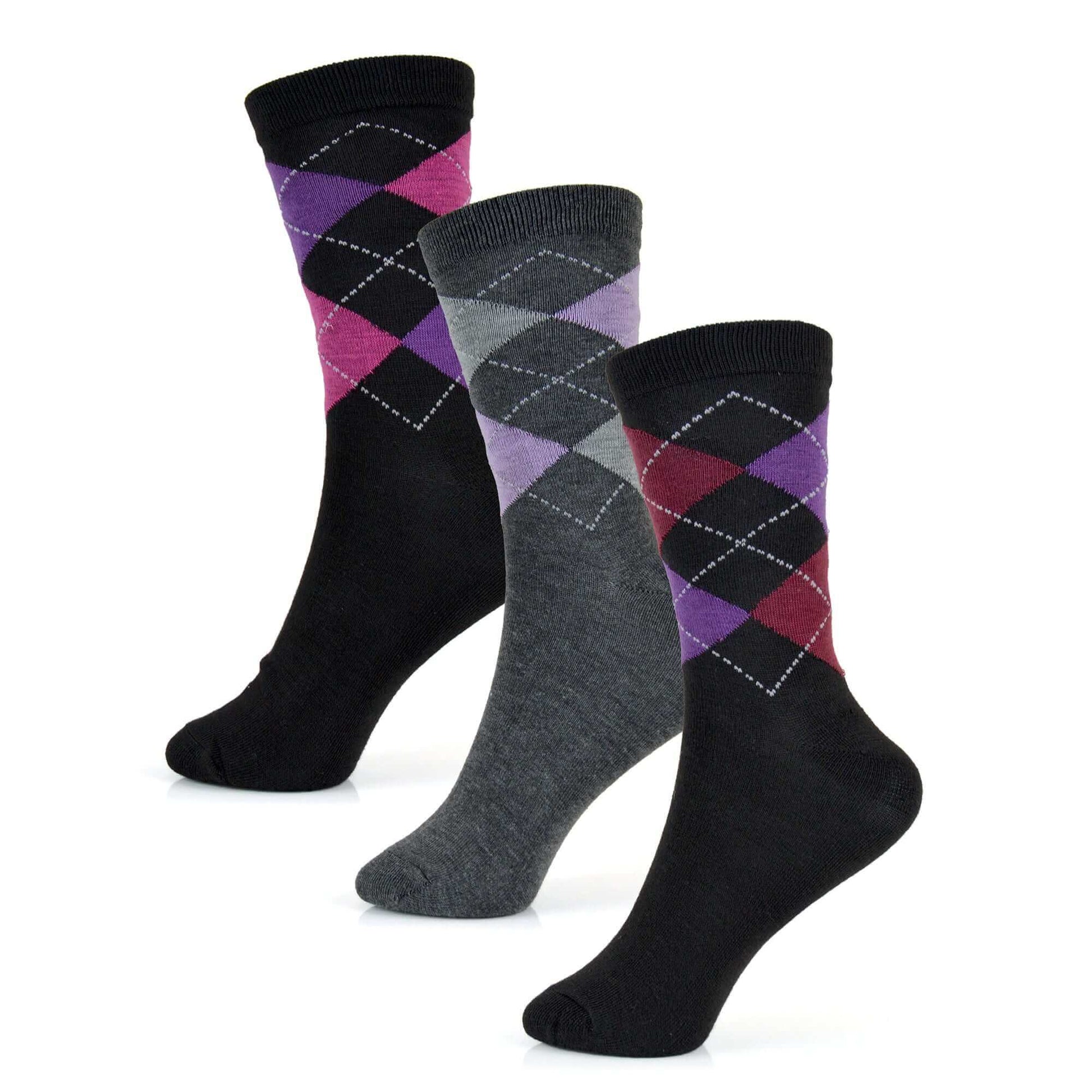 6 Pairs Women's Cotton Rich Socks Fun Designs Stripes Dots Leopard Fox Dog Cat Prints UK 4-7 Breathable Durable by Sock Stack. Buy now for £8.00.