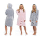 Ultra-Soft Women's Hooded Fleece Bathrobe with Zip Closure Warm Plush Dressing Gown for Home Spa Gym Multiple Colors and Sizes Cozy Loungewear by Daisy Dreamer. Buy now for £22.00.