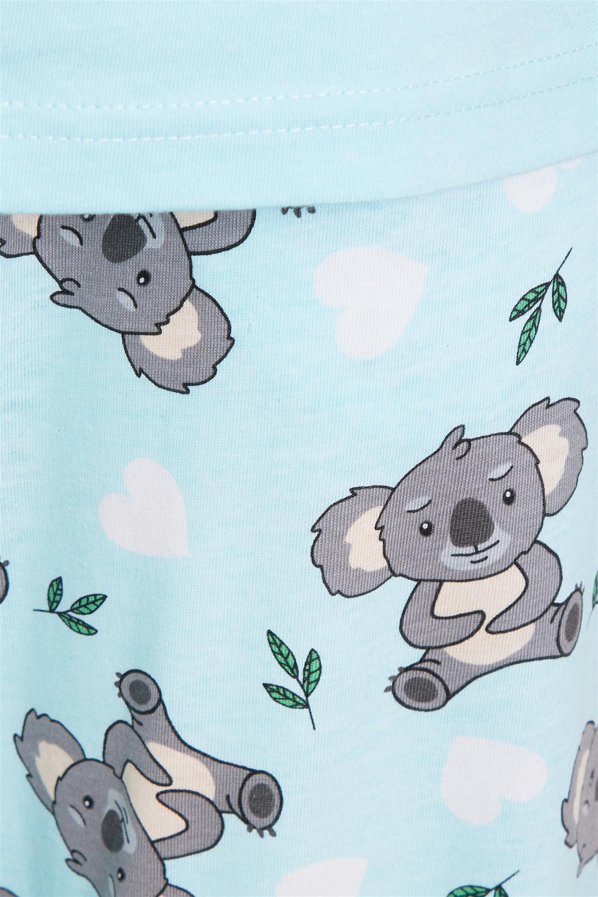 Women's 100% Cotton Koala Bear Print Pyjama Set Comfortable Long Sleeve Top and Elasticated Pants for Sleeping and Lounging Available in Small Medium Large X-Large by Daisy Dreamer. Buy now for £15.00.