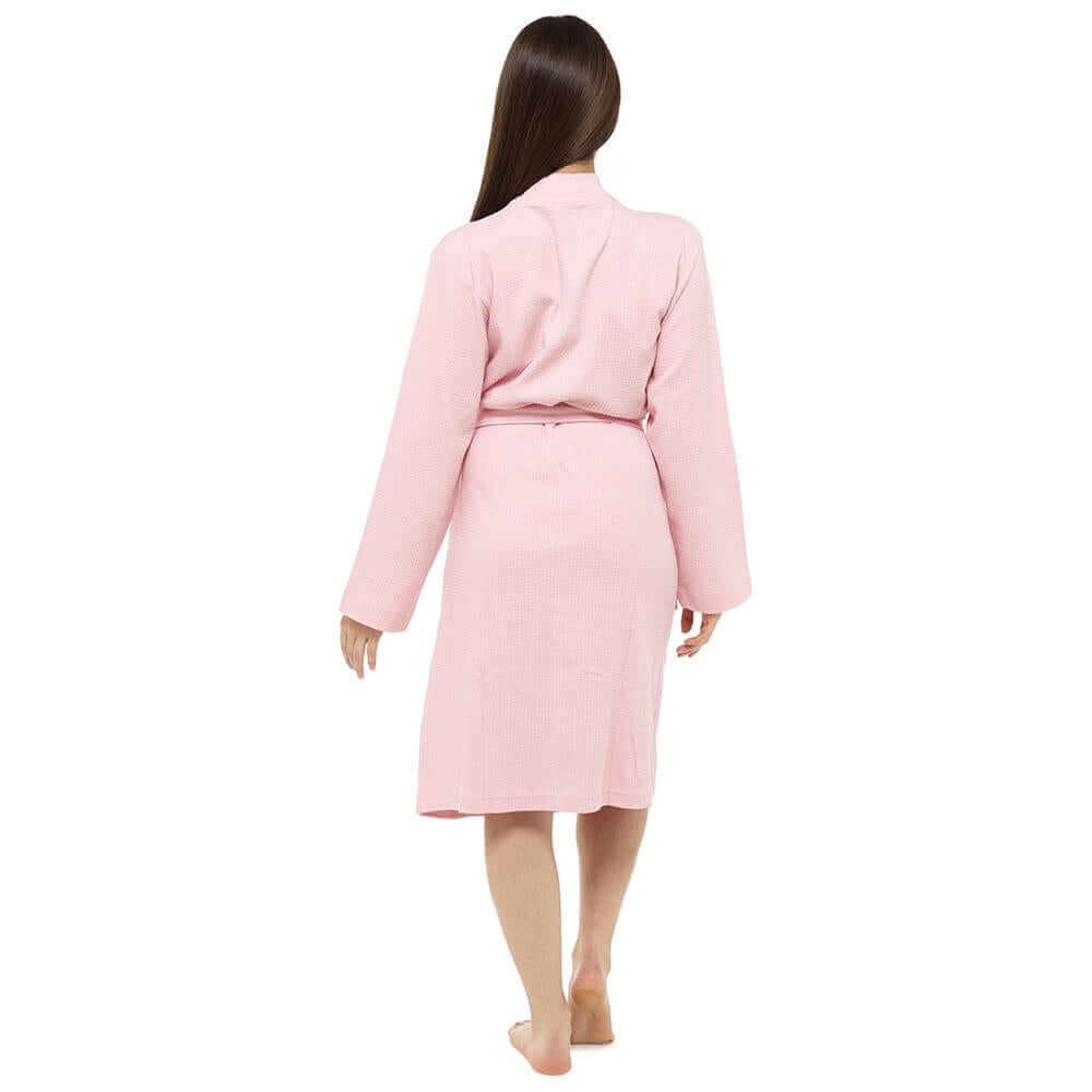 Women's 100% Cotton Waffle Bath Robe Soft-Touch Fabric with Belted Design and Deep Pockets for All-Season Comfort Multiple Sizes and Colors by Daisy Dreamer. Buy now for £20.00.