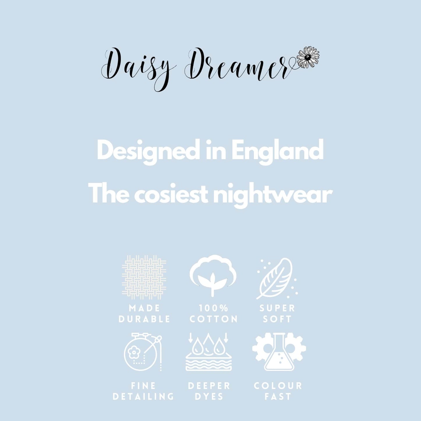 Women's 100 Pure Cotton Soft Pyjama Set with Elasticated Patterned Bottoms Ultimate Nightwear and Cosy Loungewear Multiple Sizes by Daisy Dreamer. Buy now for £15.00.