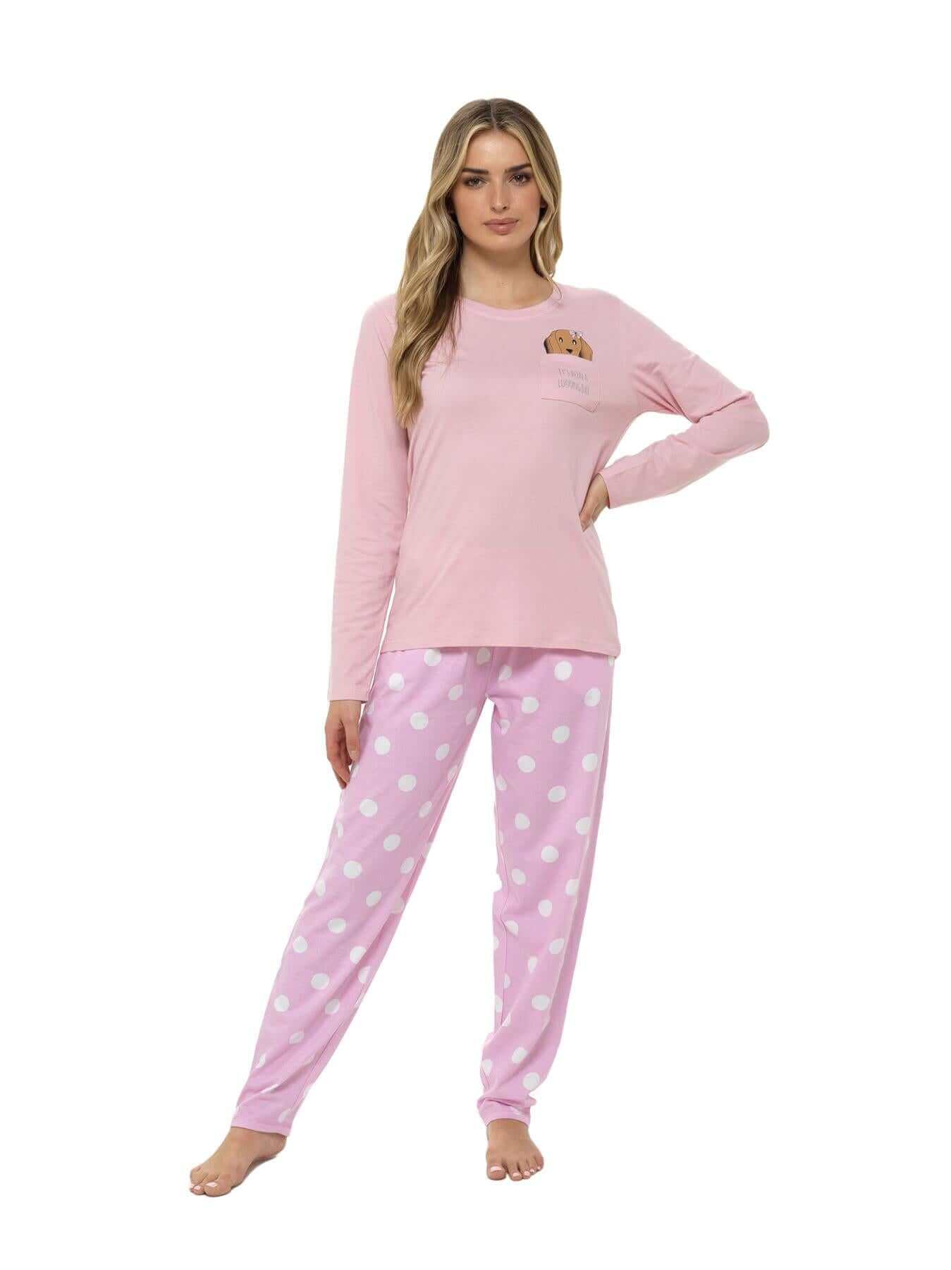 Women's 100 Pure Cotton Soft Pyjama Set with Elasticated Patterned Bottoms Ultimate Nightwear and Cosy Loungewear Multiple Sizes by Daisy Dreamer. Buy now for £15.00.