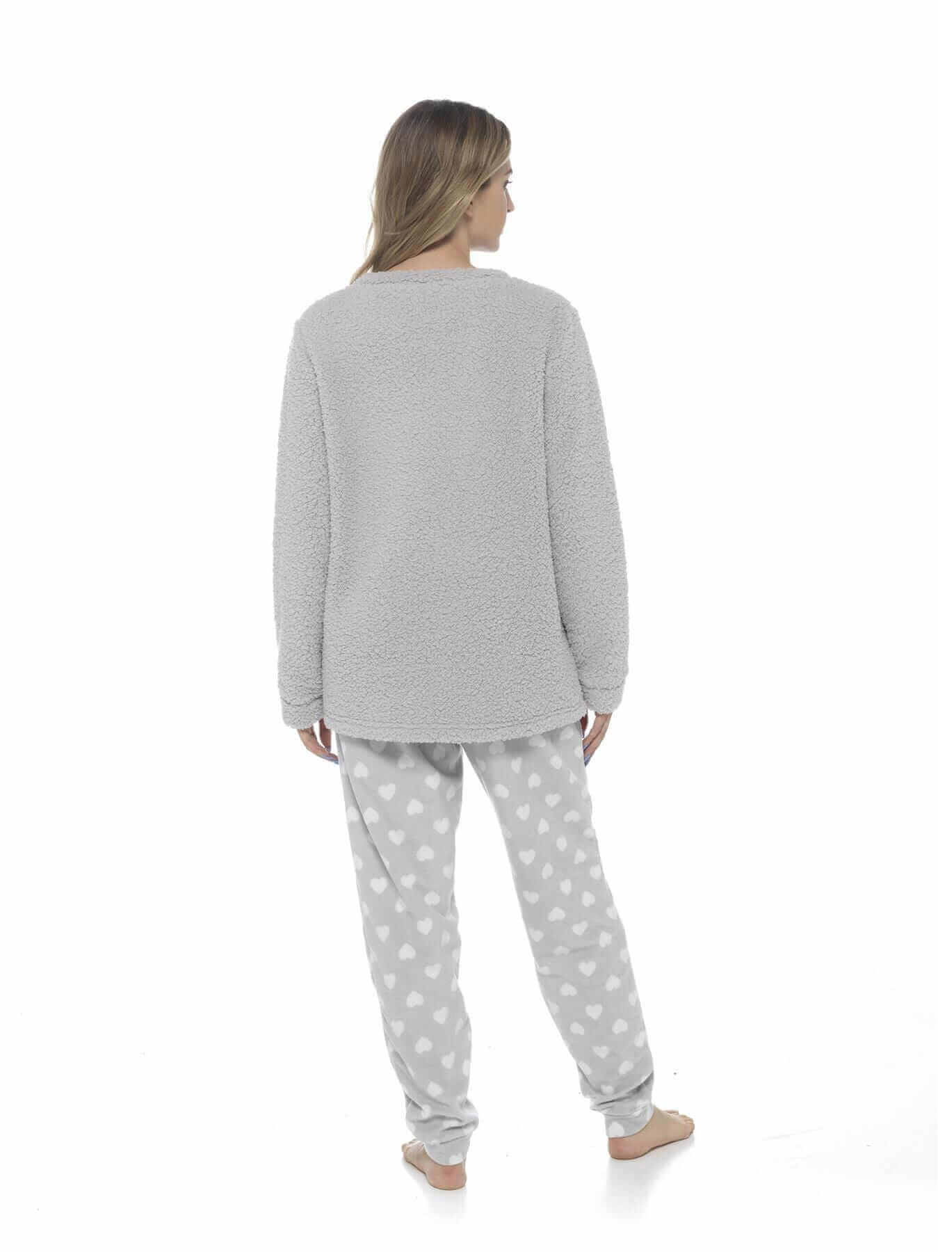 Women's Cozy Sloth Teddy Fleece Pyjama Set Super Soft Warm Loungewear Sleepwear with Trendy Design and Comfortable Fit Pants Perfect for Cold Nights Multiple Sizes by Daisy Dreamer. Buy now for £20.00.