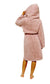 Women's Dusky Pink Teddy Fleece Hooded Robe Ultra Soft Cozy Bathrobe Winter Loungewear Pajamas for Ladies by Daisy Dreamer. Buy now for £20.00.