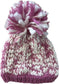 Women's Hand Knitted Daisy Pattern Winter Hat Headband Mittens Set with Pom Pom in Red Green Pink for Outdoor Activities and Holiday Gifts by Sock Stack. Buy now for £8.00.