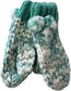 Women's Hand Knitted Daisy Pattern Winter Hat Headband Mittens Set with Pom Pom in Red Green Pink for Outdoor Activities and Holiday Gifts by Sock Stack. Buy now for £8.00.