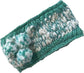 Women's Hand Knitted Daisy Pattern Winter Hat Headband Mittens Set with Pom Pom in Red Green Pink for Outdoor Activities and Holiday Gifts by Sock Stack. Buy now for £8.00.