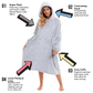 Women's Oversized Plush Hooded Poncho Blanket Cozy Fleece Hoodie with Fur Hood Ideal for Lounging Camping Outdoor Warmth by Daisy Dreamer. Buy now for £21.00.