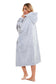 Women's Oversized Plush Hooded Poncho Blanket Cozy Fleece Hoodie with Fur Hood Ideal for Lounging Camping Outdoor Warmth by Daisy Dreamer. Buy now for £21.00.