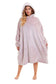 Women's Oversized Plush Hooded Poncho Blanket Cozy Fleece Hoodie with Fur Hood Ideal for Lounging Camping Outdoor Warmth by Daisy Dreamer. Buy now for £21.00.