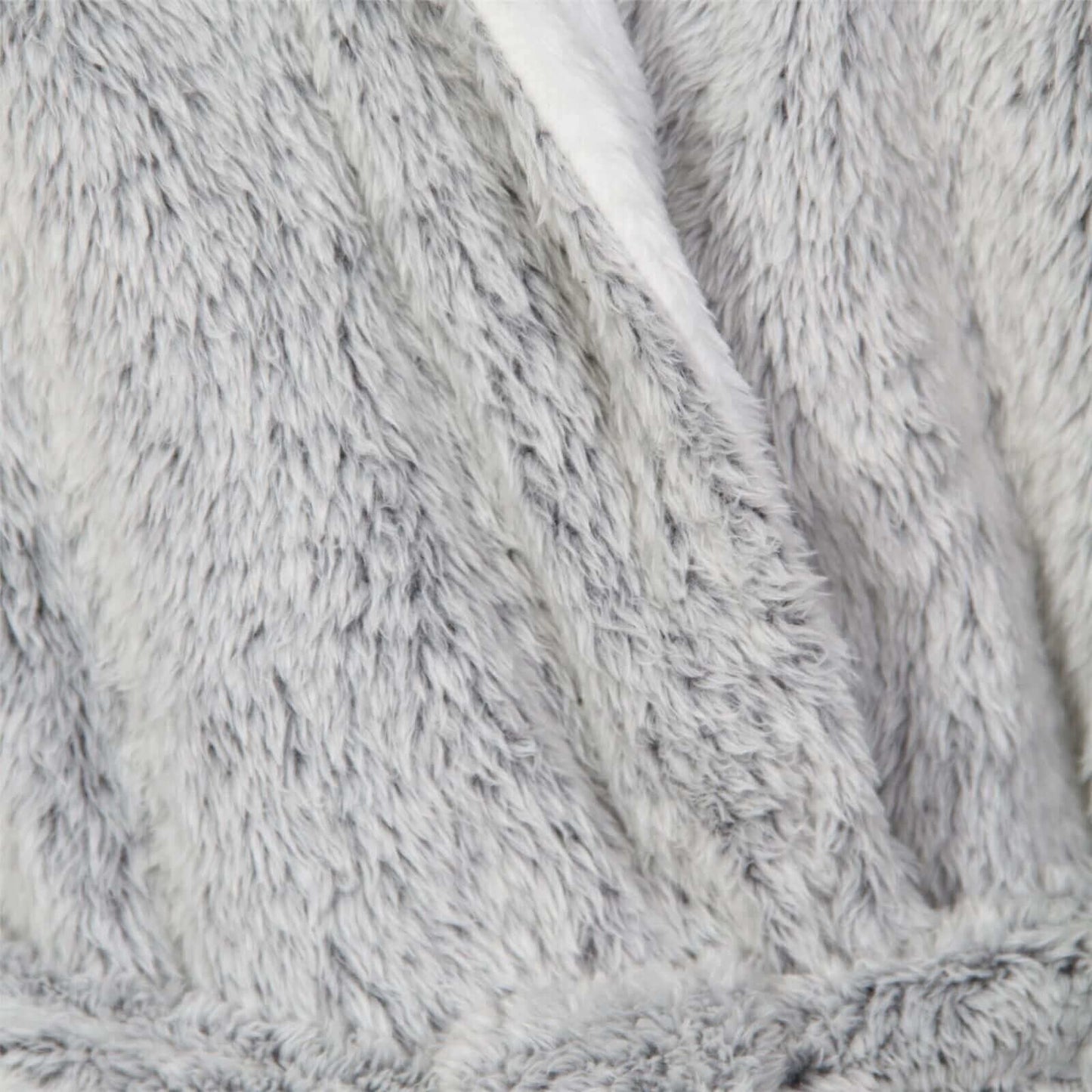 Women's Shimmer Grey Fleece Hooded Bathrobe Ultra-Soft Sherpa Lining Cozy Long Loungewear Luxurious Warm Plush Dressing Gown by Daisy Dreamer for Winter. Buy now for £20.00.