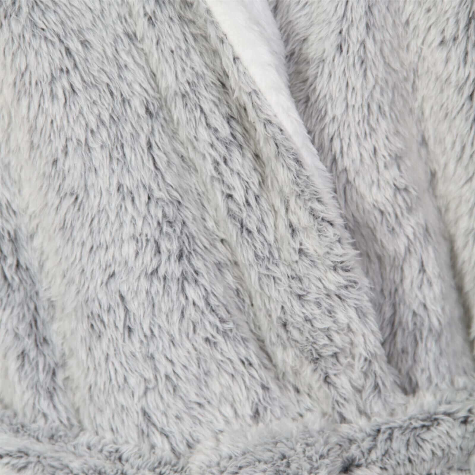 Women's Shimmer Grey Fleece Hooded Bathrobe Ultra-Soft Sherpa Lining Cozy Long Loungewear Luxurious Warm Plush Dressing Gown by Daisy Dreamer for Winter. Buy now for £20.00.