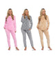 Women's Super Soft Heart Fleece Pyjamas Set Cozy Plush Loungewear Top and Pants Warm Teddy Fleece PJs for Lounging and Sleeping by Daisy Dreamer. Buy now for £20.00.