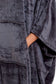 Women's Super Soft Oversized Hooded Poncho Blanket Navy Charcoal Flannel Fleece Cozy Loungewear Nightwear Warm Hoodie One Size Fits Most Adults by Daisy Dreamer. Buy now for £20.00.