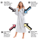 Women's Super Soft Plush Fleece Faux Fur Hooded Robe Luxurious Loungewear Bathrobe for Spa Hotel Home Pink Grey Sizes S-XL by Daisy Dreamer. Buy now for £20.00.