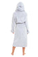 Women's Super Soft Plush Fleece Faux Fur Hooded Robe Luxurious Loungewear Bathrobe for Spa Hotel Home Pink Grey Sizes S-XL by Daisy Dreamer. Buy now for £20.00.