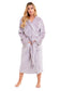 Women's Super Soft Plush Fleece Faux Fur Hooded Robe Luxurious Loungewear Bathrobe for Spa Hotel Home Pink Grey Sizes S-XL by Daisy Dreamer. Buy now for £20.00.