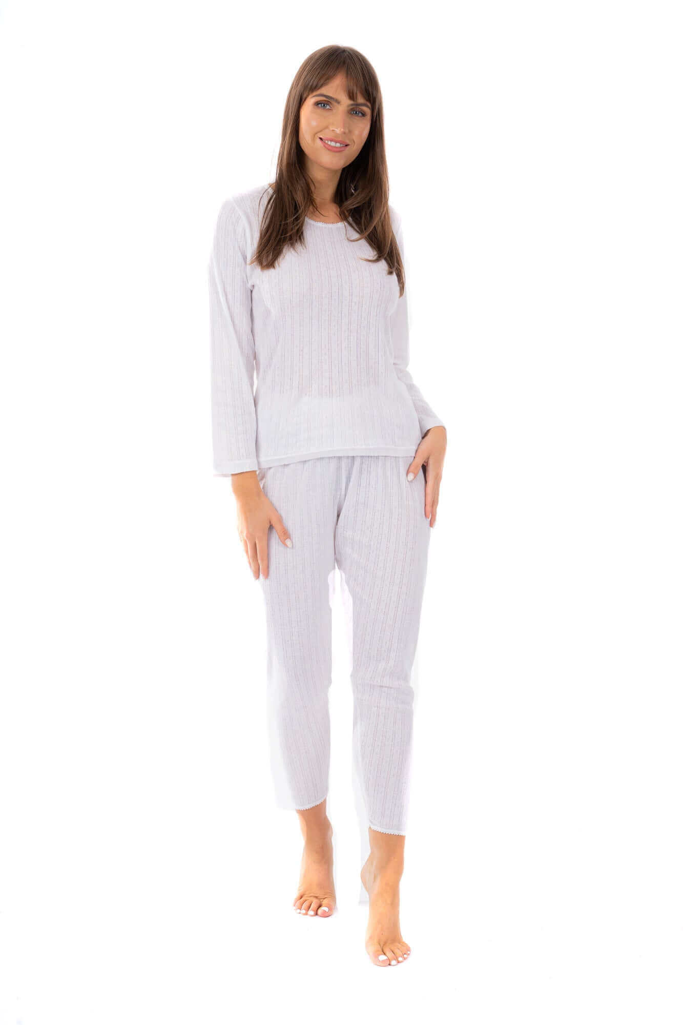 Women's Thermal Long Sleeve Top and Pants Set Winter Base Layers Warm Insulating Cotton Rich Fabric Sizes S to XXL Multiple Colors by Heatwave Thermalwear. Buy now for £10.00.