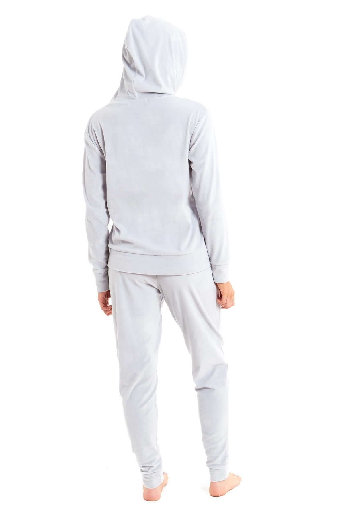 Women’s Velour Fleece Hooded Zip Track Suit Velvet Loungewear Set with Elastic Waistband Comfortable All-Day Wear Multiple Styles and Sizes by Daisy Dreamer. Buy now for £20.00.