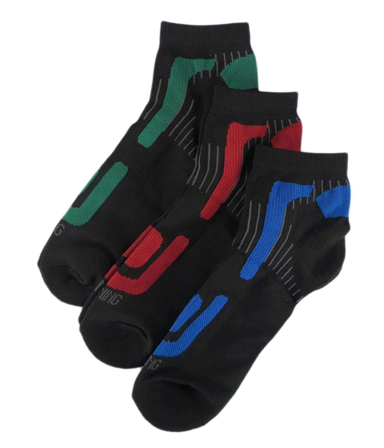 6 Pairs Of Men's Sport Socks, Active Trainer Socks For Cycling Gym Sports. Buy now for £5.00. A Socks by Sock Stack. 6-11, acrylic, assorted, athletics, black, blue, boot, boys socks, comfortable, cycling, elastane, green, grey, gym, low cut, mens, multi