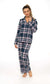 Women's Flannelette Check Pyjama Set, Soft Brushed Cotton PJs. Buy now for £15.00. A Pyjamas by Daisy Dreamer. 12-14, 16-18, 20-22, 8-10, blue, bridesmaid, check, cotton, flannelette, gym, hotel, ladies, large, loungewear, medium, navy, nightwear, pink, p