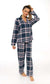 Women's Soft Brushed Cotton Flannelette Pajama Set with Elastic Waistband Cozy Check Pattern Sleepwear for All Seasons Small to XLarge by Daisy Dreamer. Buy now for £15.00.