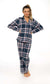 Women's Soft Brushed Cotton Flannelette Pajama Set with Elastic Waistband Cozy Check Pattern Sleepwear for All Seasons Small to XLarge by Daisy Dreamer. Buy now for £15.00.